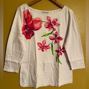 Women TommyBahama Top Shirt/Long sleeves/Floral print - size M